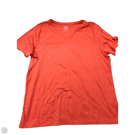 Top Short Sleeve Basic By L.l. Bean In Coral, Size: 1x