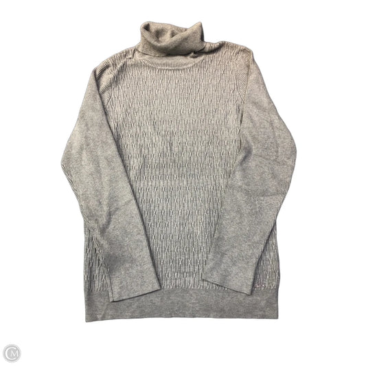 Sweater By Calvin Klein In Grey, Size: L