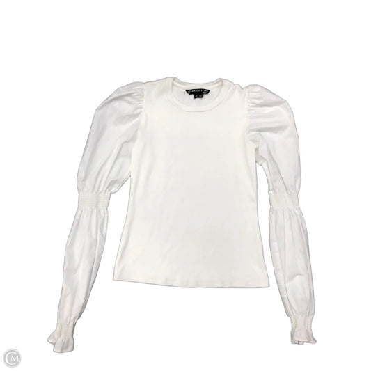 Blouse Long Sleeve By Veronica Beard In White, Size: Xs