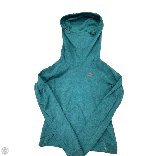 Athletic Sweatshirt Hoodie By Nike Apparel In Teal, Size: Xs