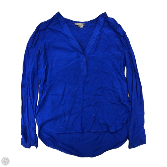 Top Long Sleeve By Vince In Blue, Size: 2