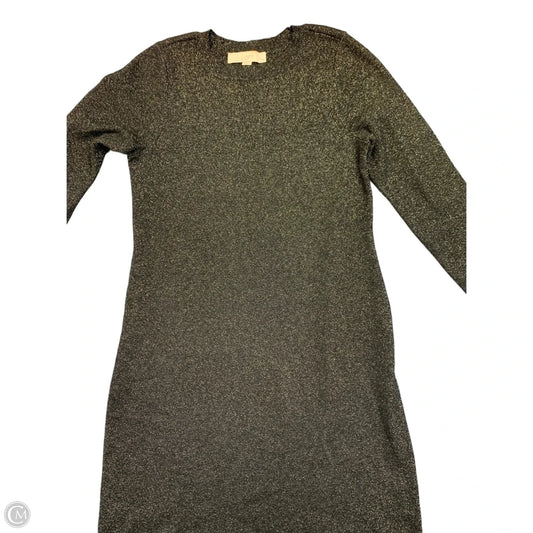Dress Sweater By Loft In Black & Gold, Size: S