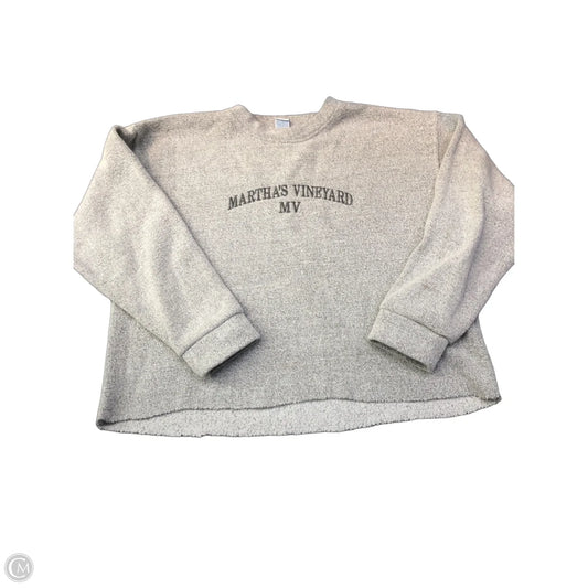 Sweatshirt Crewneck By Clothes Mentor In Grey, Size: L