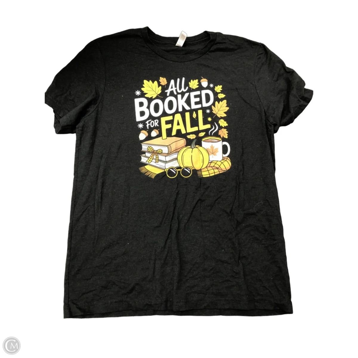 Top Short Sleeve Basic By Canvas In Black, Size: L