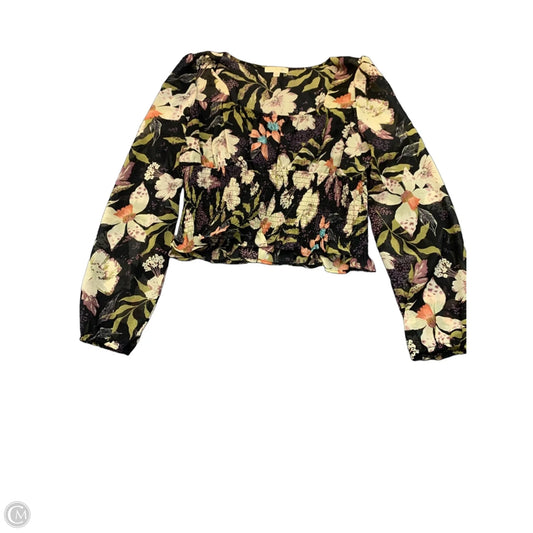 Blouse Long Sleeve By Nine Britton In Multi-colored, Size: L