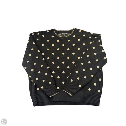 Sweater By Adrianna Papell In Polkadot Pattern, Size: L
