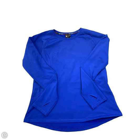 Athletic Top Long Sleeve Crewneck By Spyder In Blue, Size: L