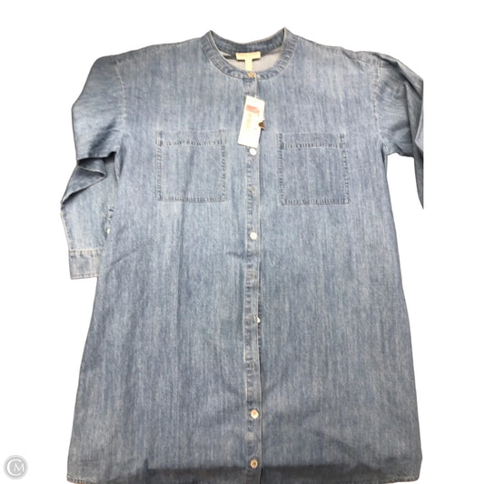 Dress Casual Short By Eileen Fisher In Blue Denim, Size: Lp