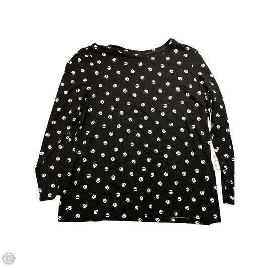 Top Long Sleeve Basic By Chicos In Black & White, Size: Xl
