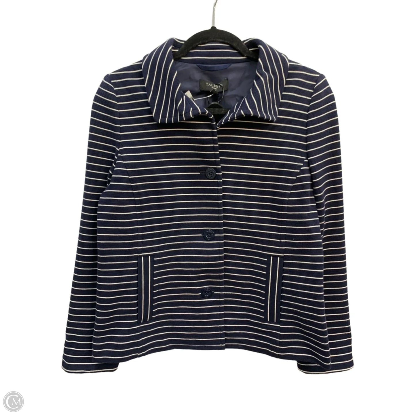 Blazer By Talbots In Striped Pattern, Size: 14p