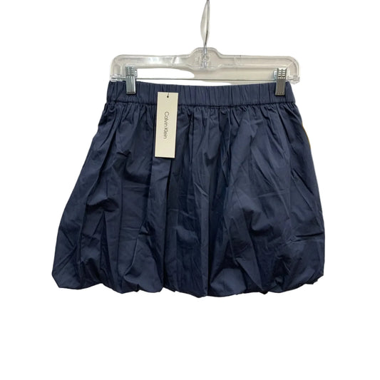 Skirt Midi By Calvin Klein In Navy, Size: Xs