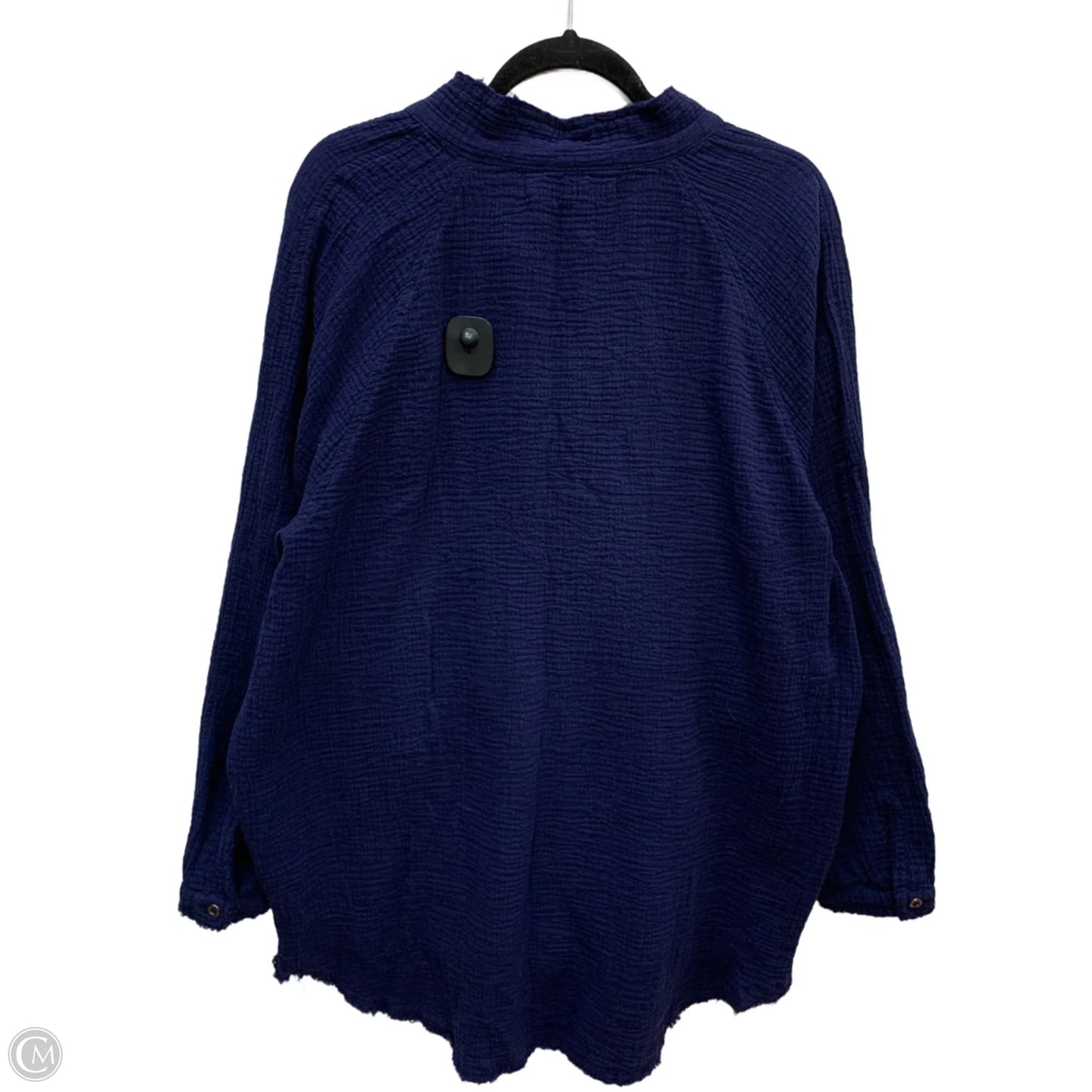 Blouse Long Sleeve By Free People In Navy, Size: M