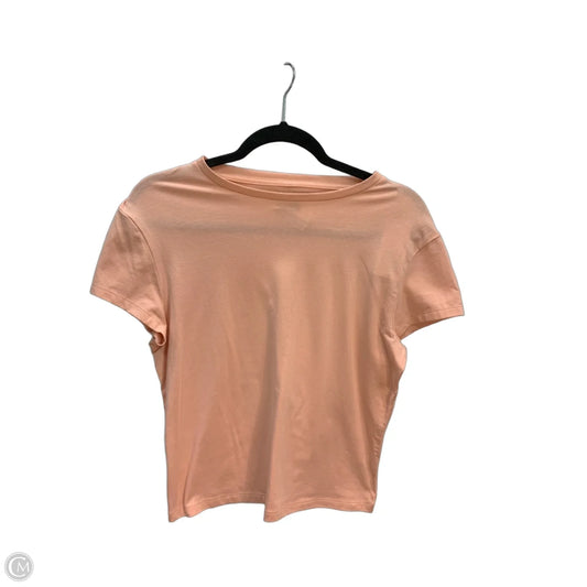 Top Short Sleeve By Wild Fable In Peach, Size: L