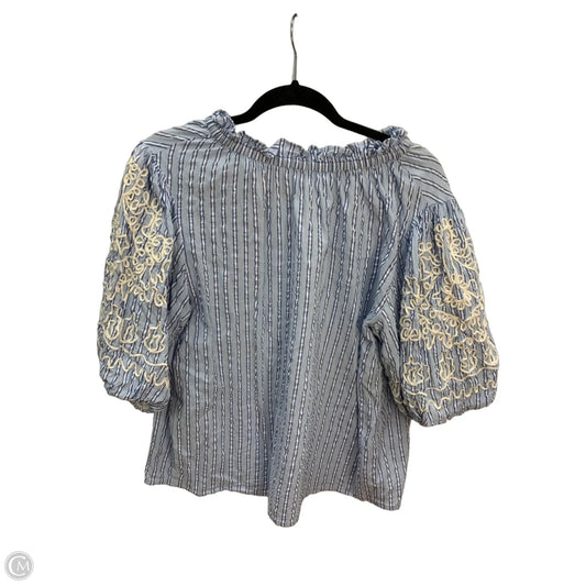 Blouse Short Sleeve By Thml In Striped Pattern, Size: L