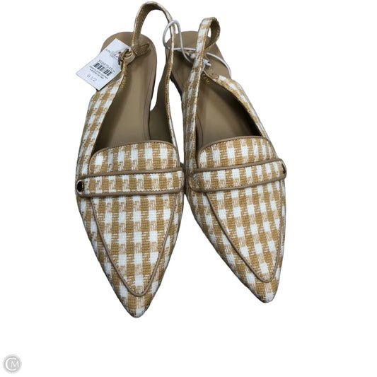 Shoes Flats By Ann Taylor In Tan & White, Size: 6.5