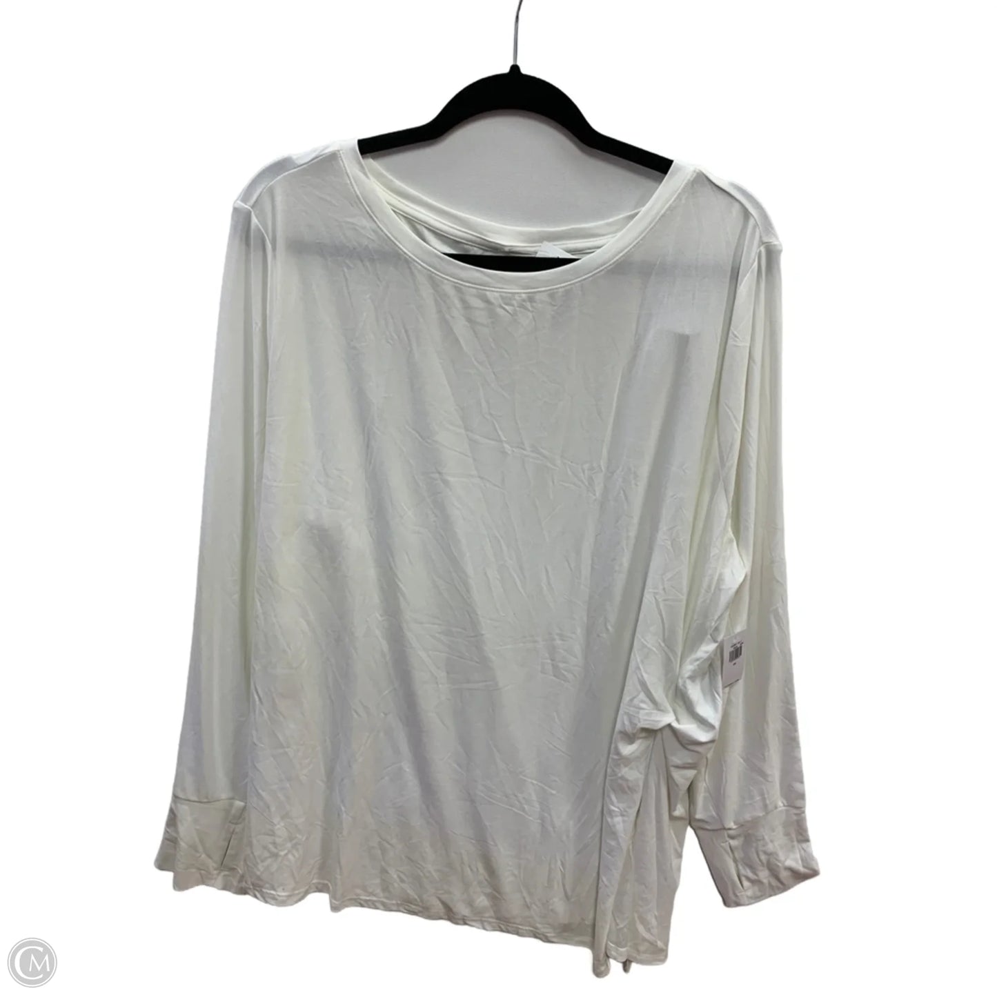 Athletic Top Long Sleeve Crewneck By Old Navy In White, Size: 2x