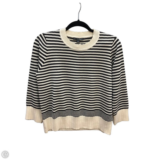 Sweater By Adrianna Papell In Black & White, Size: S