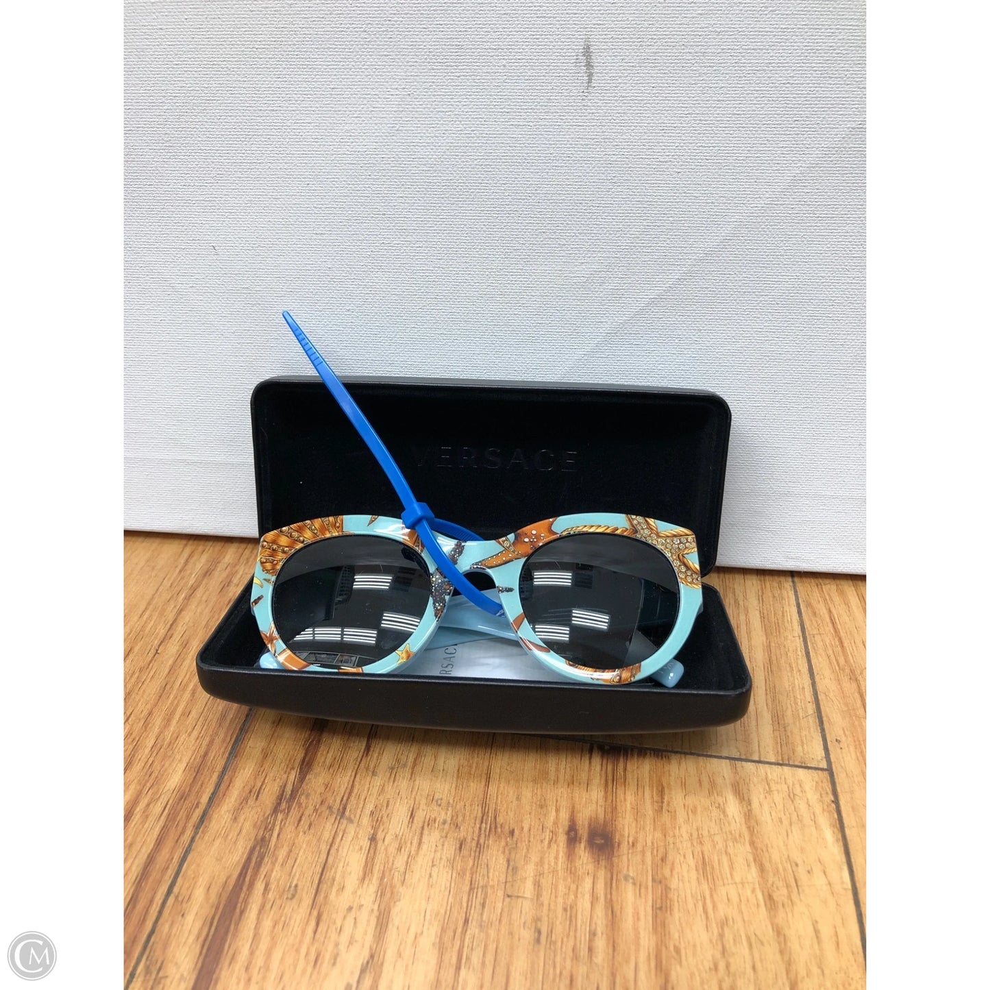 Sunglasses Luxury Designer By Versace, Size: