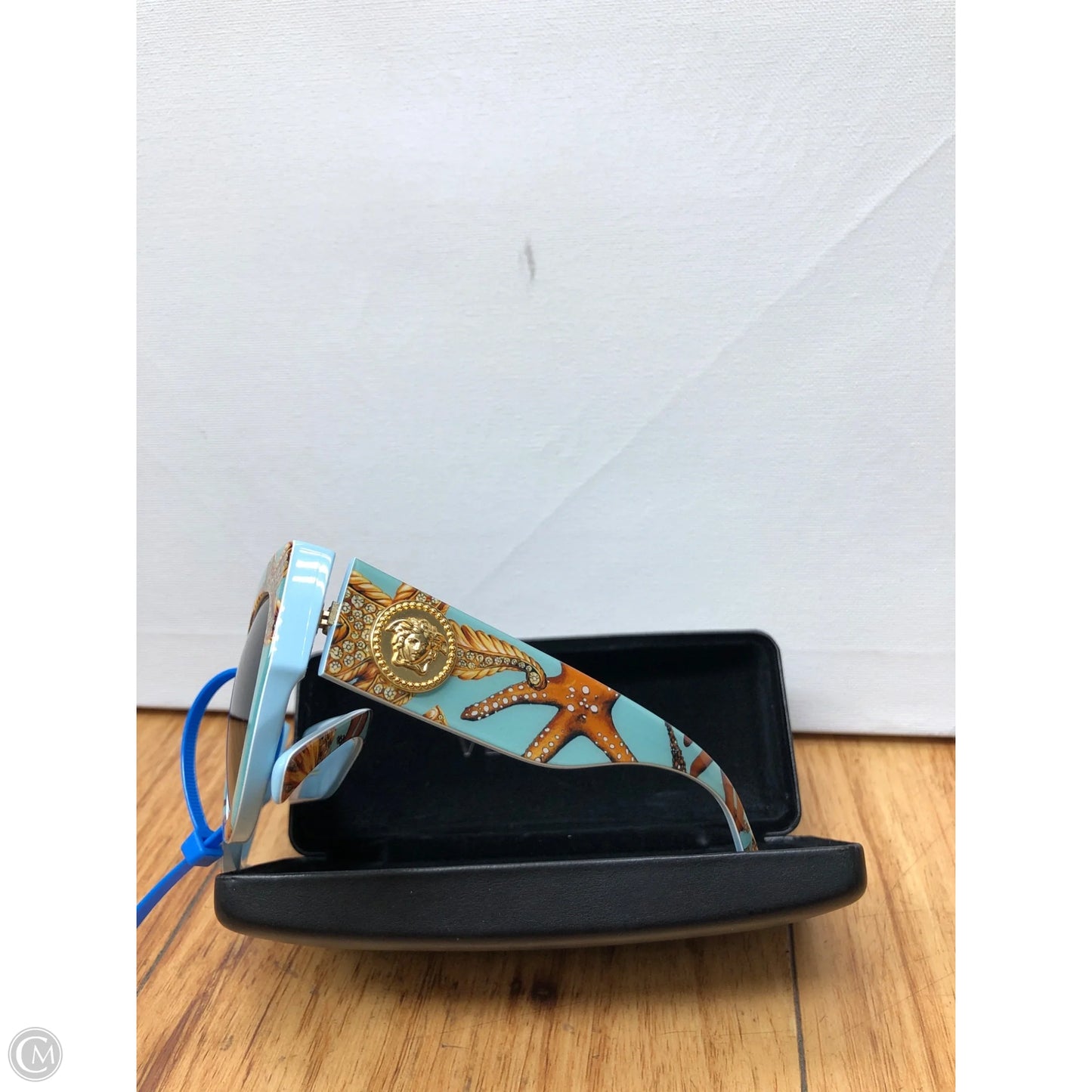 Sunglasses Luxury Designer By Versace, Size: