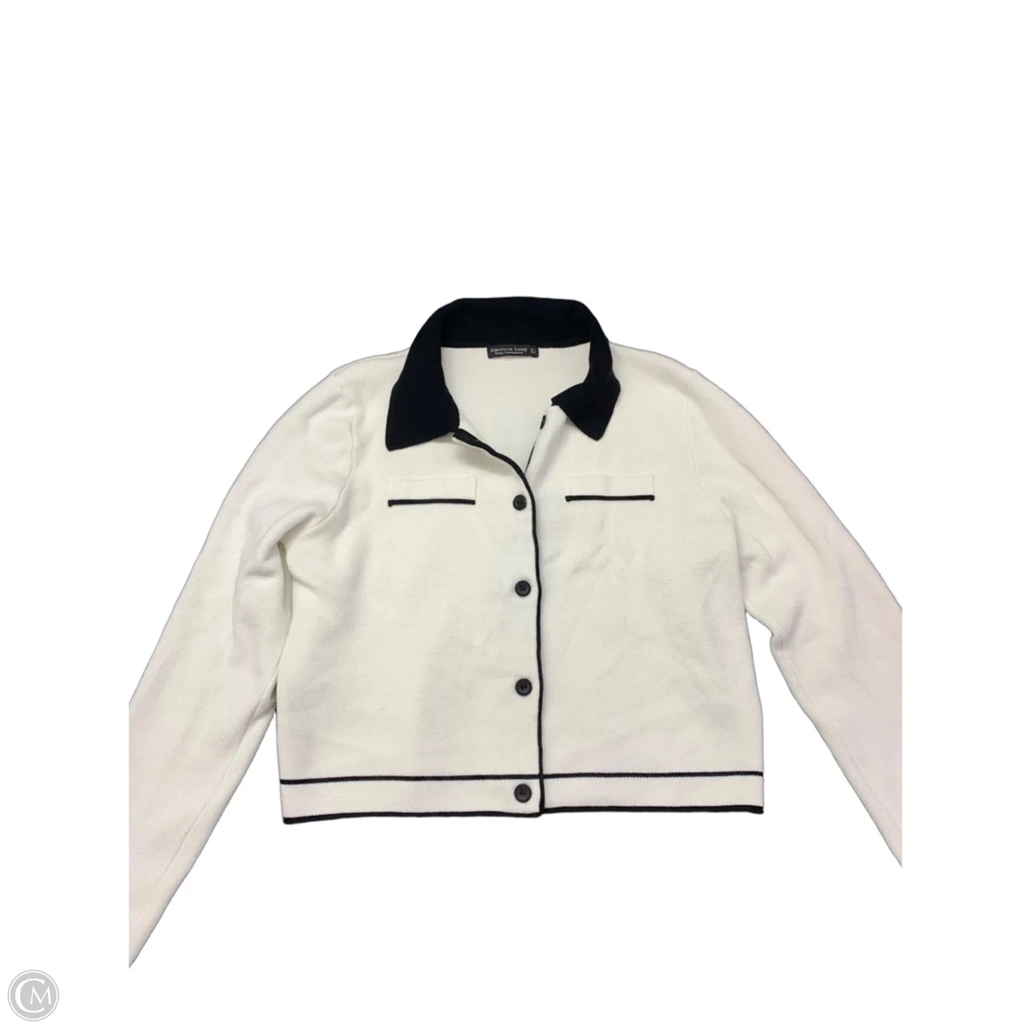 Sweater Cardigan By Emerson Lang In Black & White, Size: L