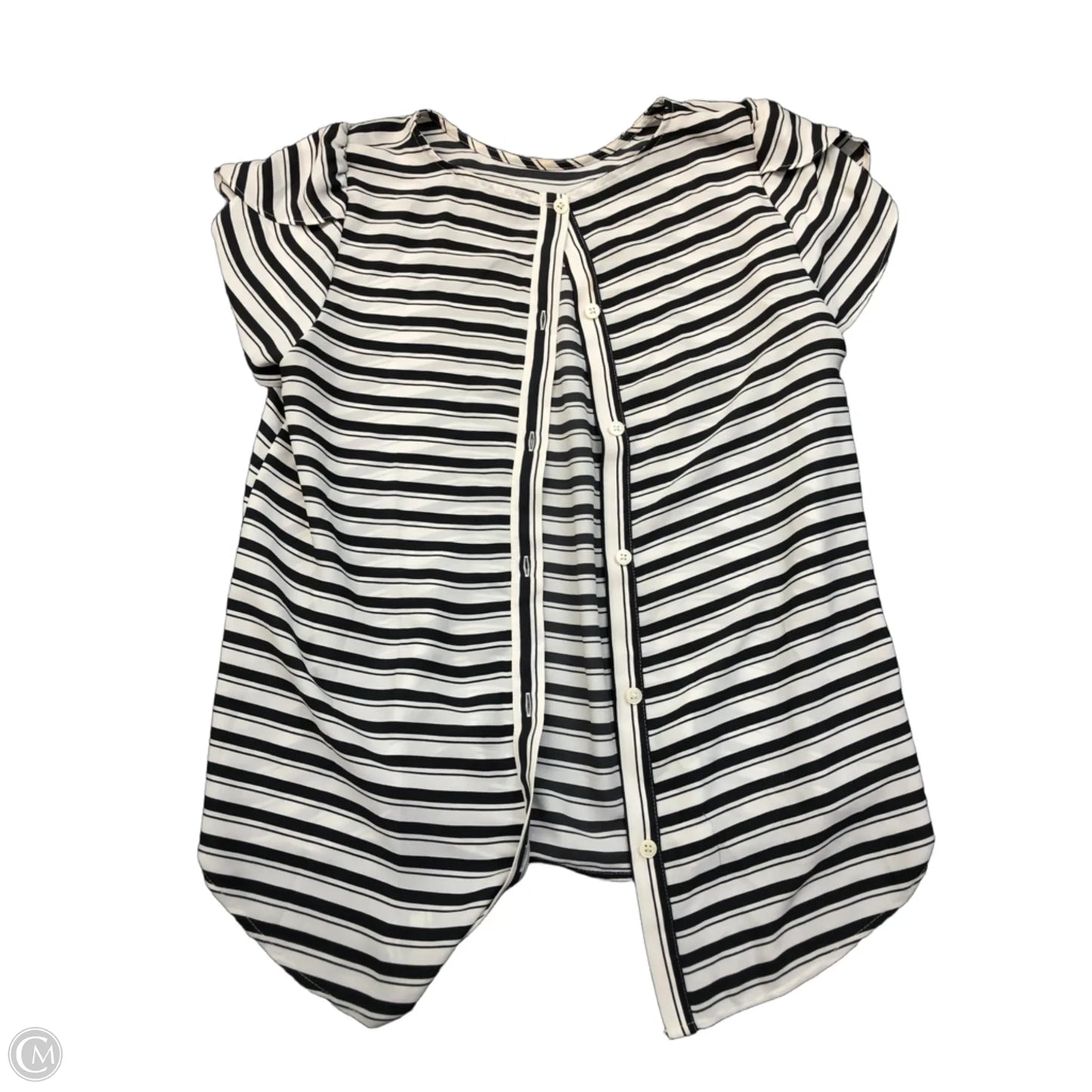 Top Short Sleeve By Loft In Striped Pattern, Size: S