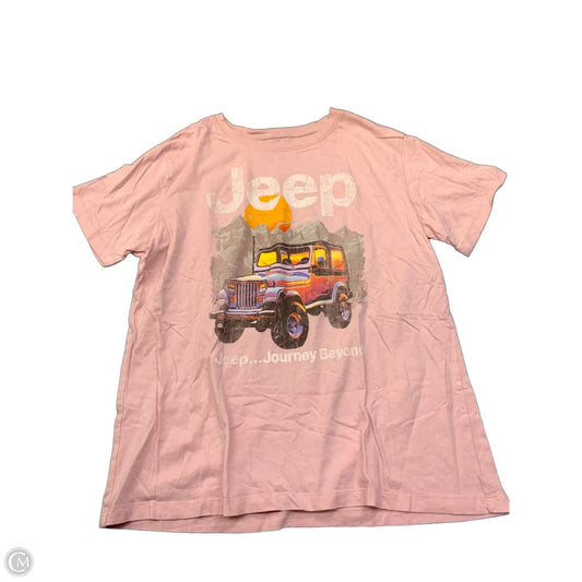 Top Short Sleeve Basic By Cmf In Pink, Size: M