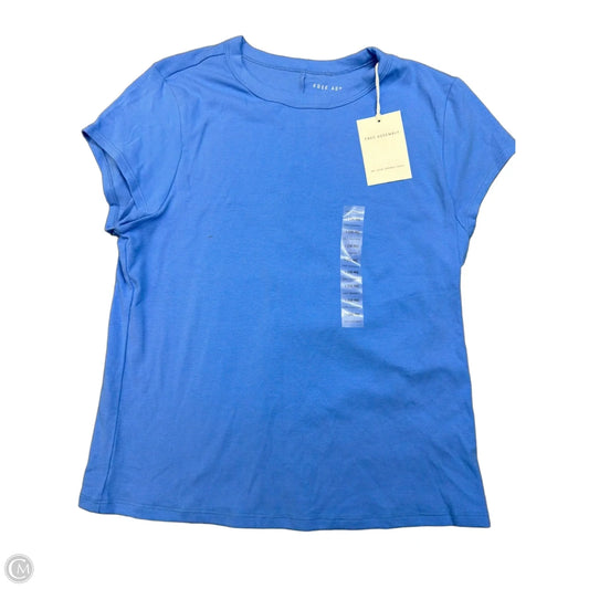 Top Short Sleeve Basic By Free Assembly In Blue, Size: L
