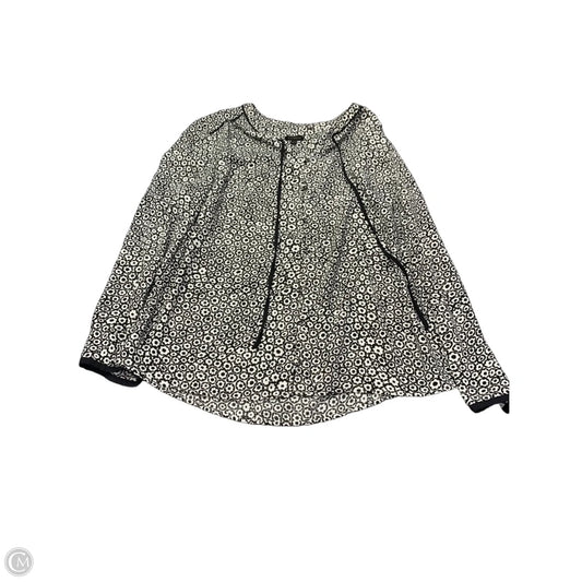 Top Long Sleeve By Talbots In Black & White, Size: L
