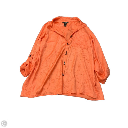Top Long Sleeve By Ali Miles In Orange, Size: M
