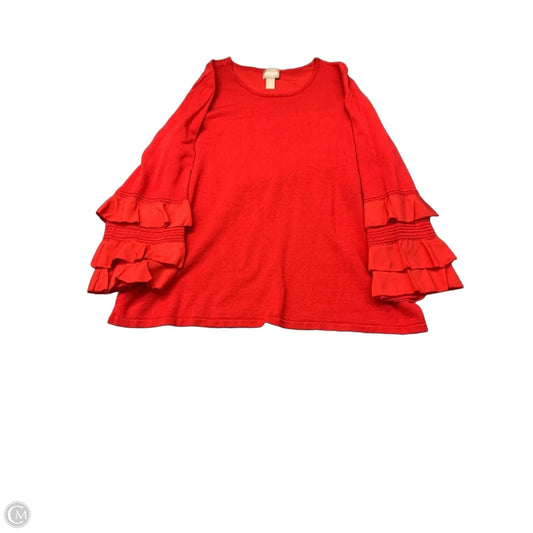 Top Long Sleeve By Chicos In Red, Size: 2