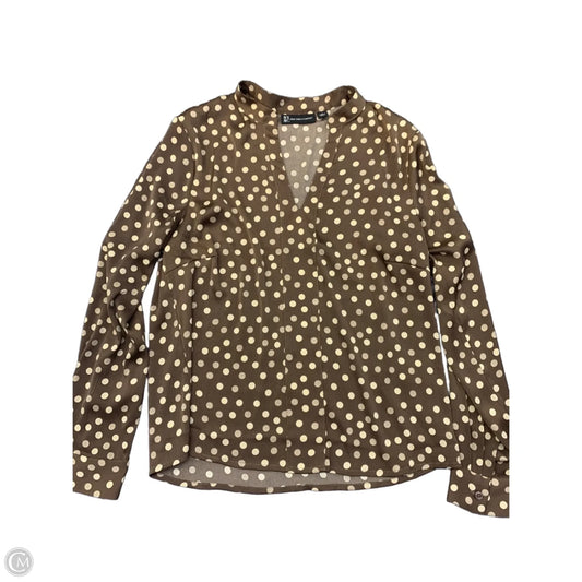 Top Long Sleeve By New York And Co In Brown, Size: S
