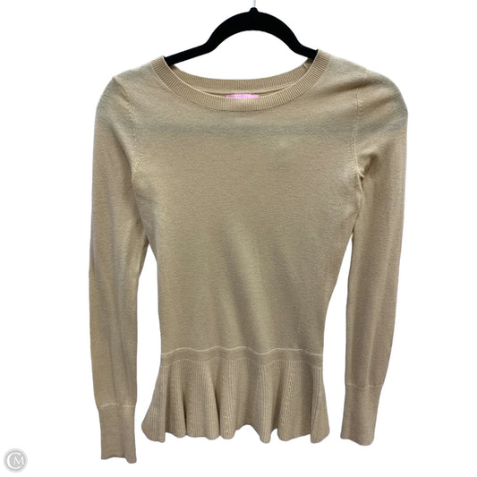 Sweater Designer By Lilly Pulitzer In Tan, Size: Xs