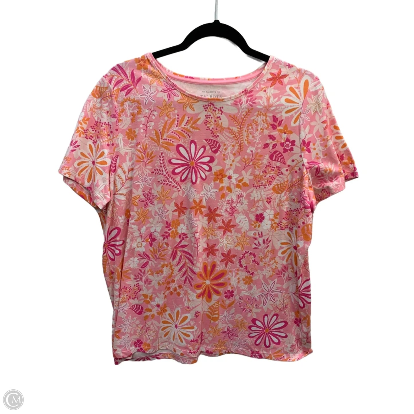 Top Short Sleeve By Talbots In Pink, Size: 1x
