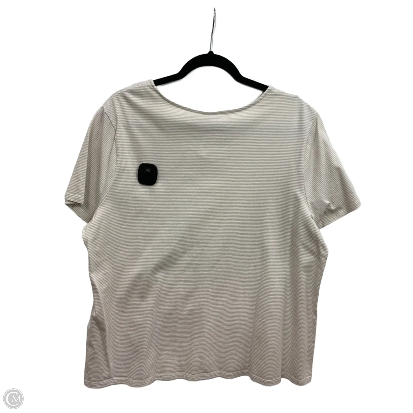 Top Short Sleeve By Chicos In Cream, Size: 16