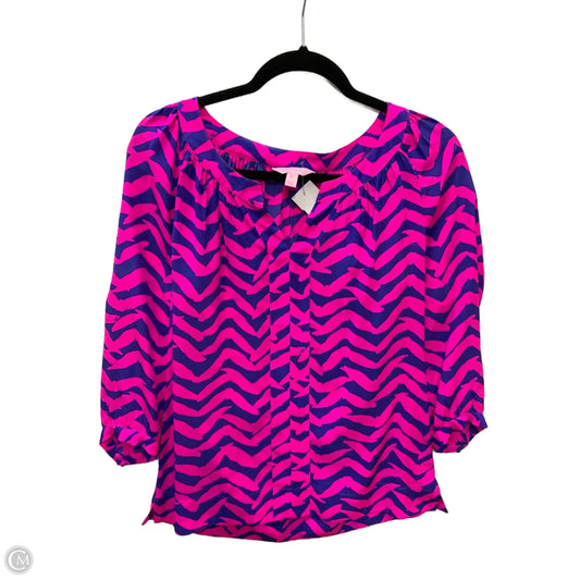 Top Long Sleeve Designer By Lilly Pulitzer In Pink, Size: Xs