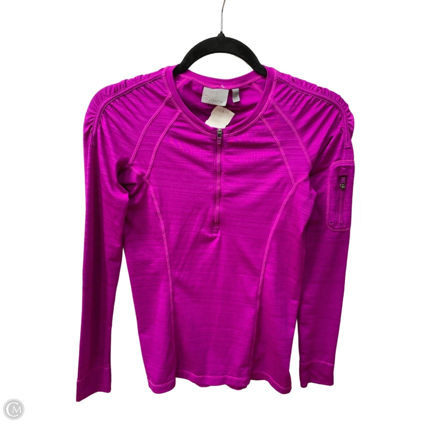 Athletic Top Long Sleeve Collar By Athleta In Purple, Size: Xs