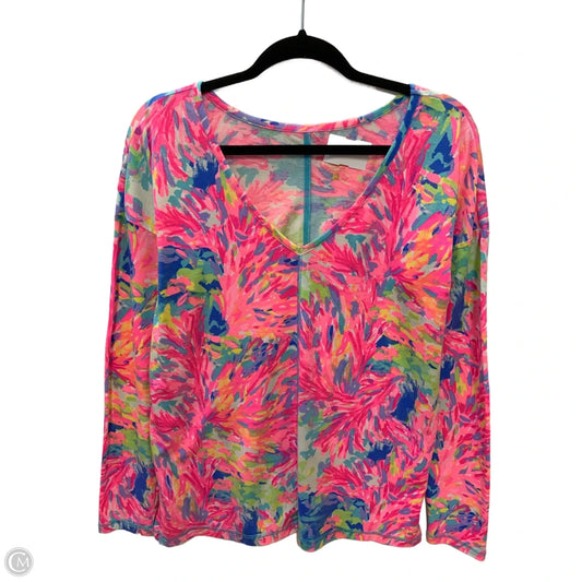 Top Long Sleeve Designer By Lilly Pulitzer In Pink, Size: S