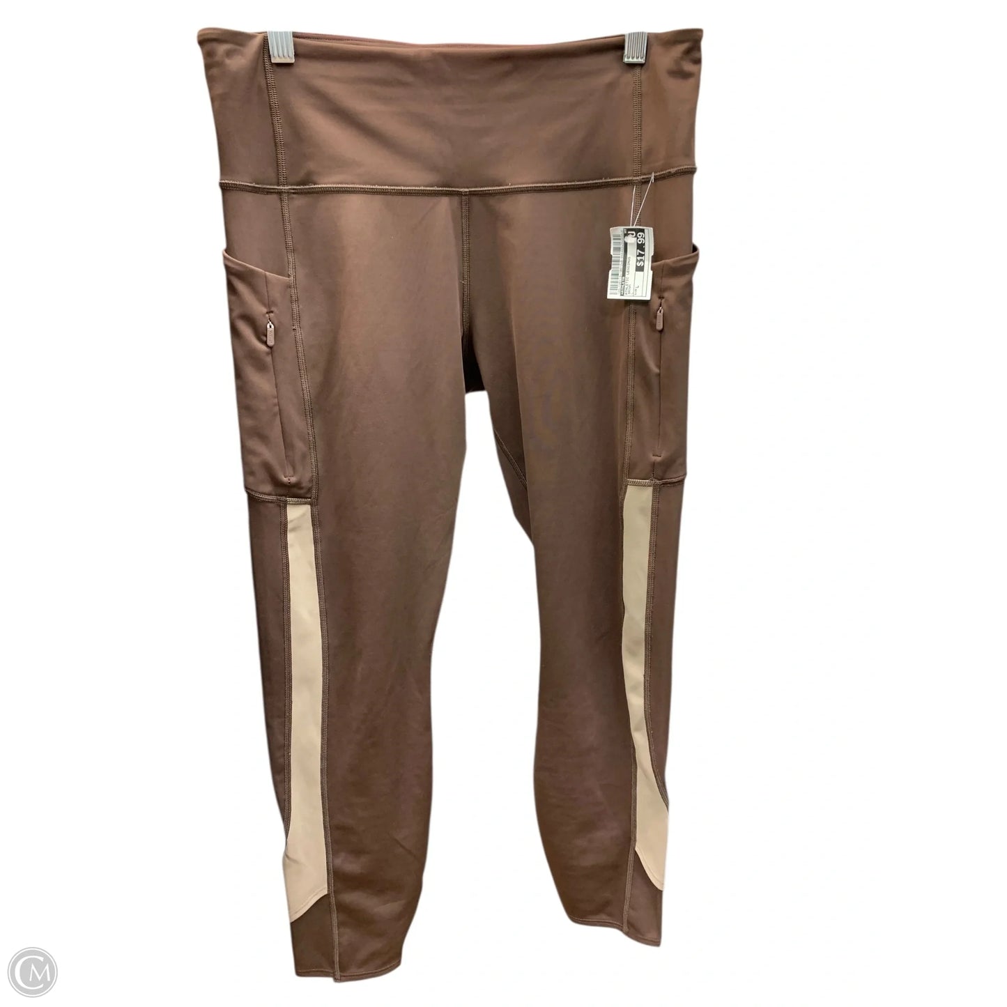 Athletic Leggings By Athleta In Brown, Size: L