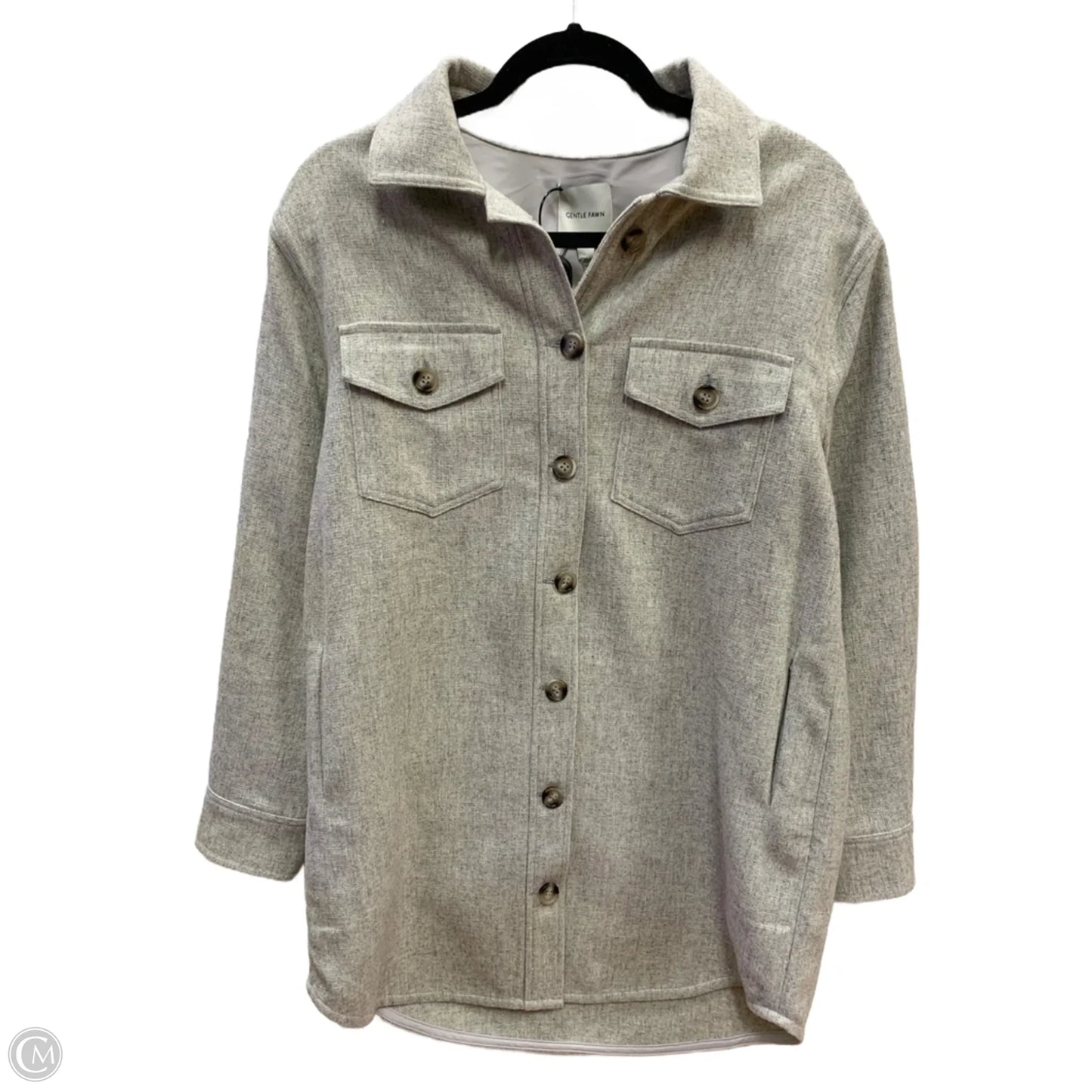 Coat Peacoat By Gentle Fawn In Grey, Size: Xs