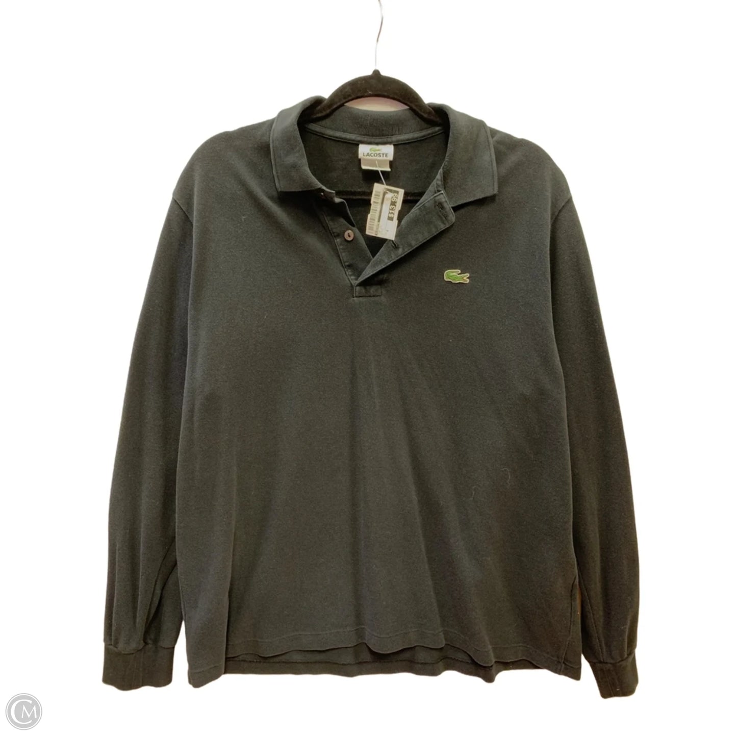 Top Long Sleeve By Lacoste In Black, Size: 6