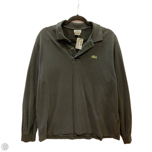 Top Long Sleeve By Lacoste In Black, Size: 6
