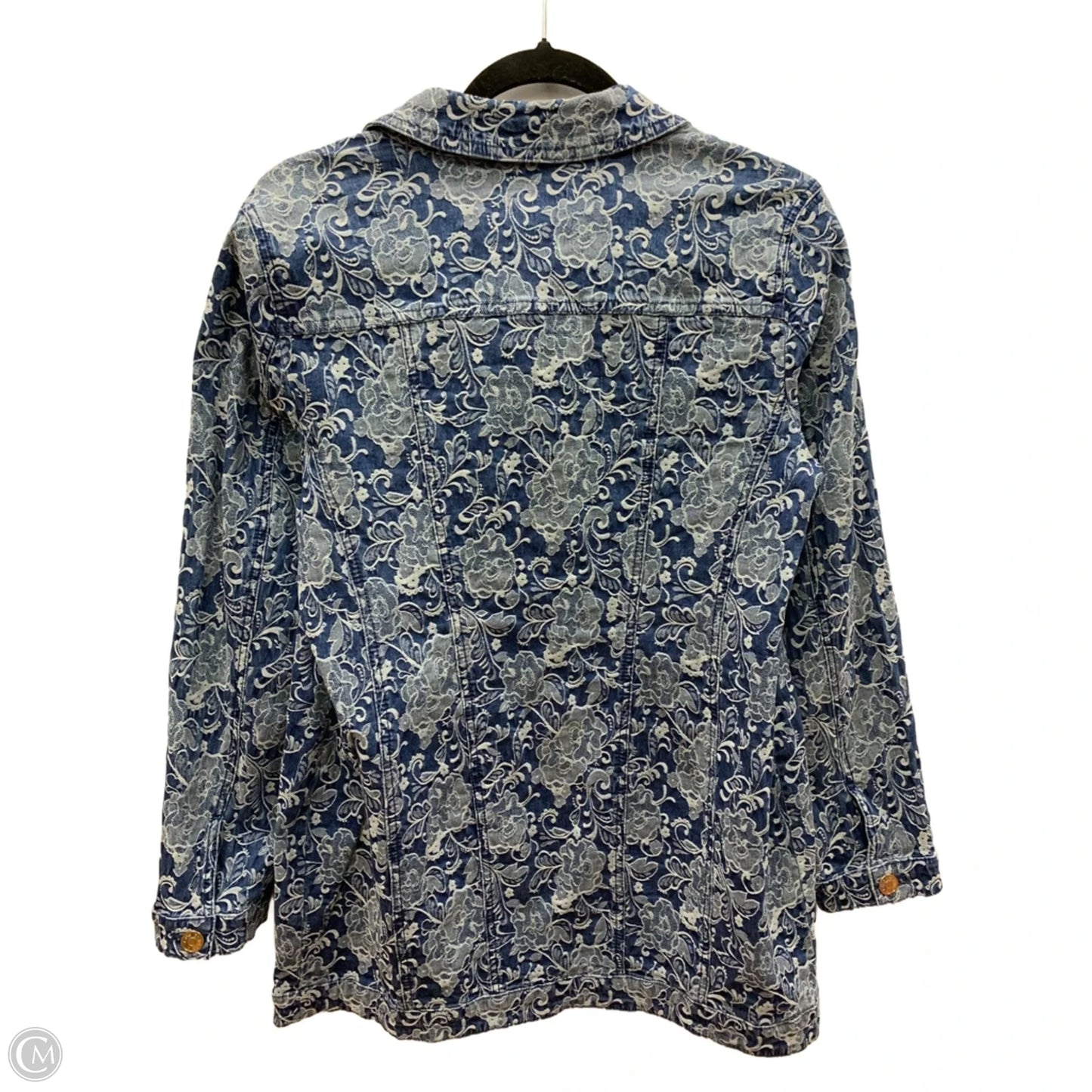 Jacket Denim By Chicos In Blue Denim, Size: S