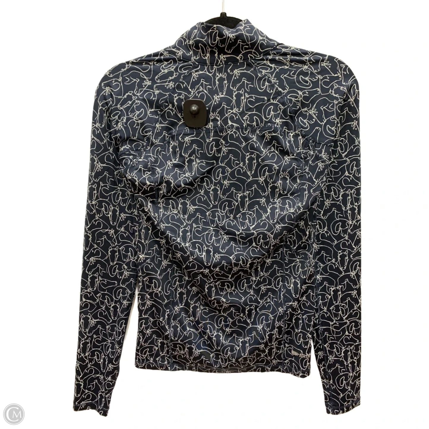 Athletic Top Long Sleeve Collar By Ariat In Navy, Size: Xs