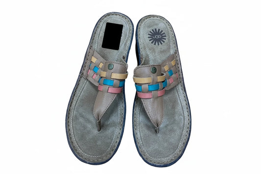 Sandals Designer By Ugg In Brown, Size: 9