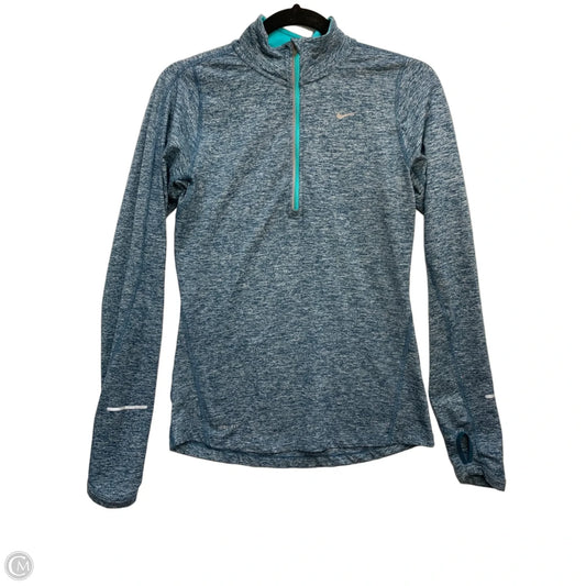 Athletic Top Long Sleeve Collar By Nike Apparel In Blue, Size: Xs