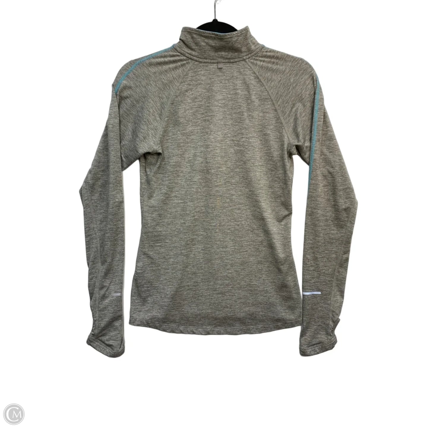 Athletic Top Long Sleeve Collar By Nike Apparel In Grey, Size: Xs