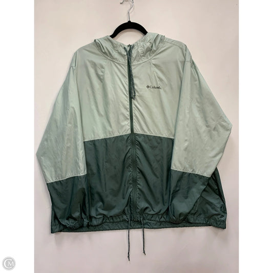 Coat Raincoat By Columbia In Green, Size: 2x
