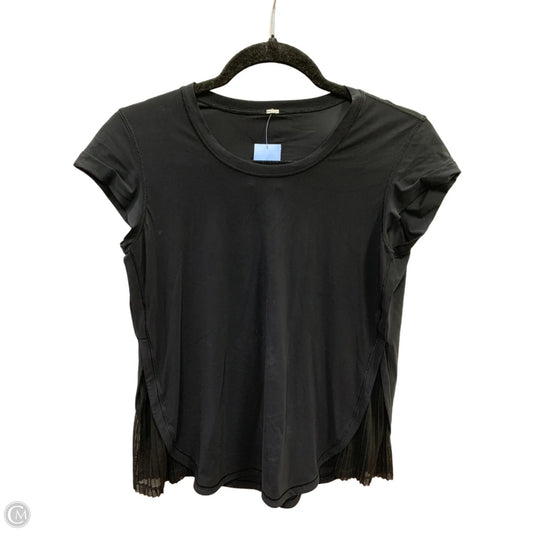 Athletic Top Short Sleeve By Lululemon In Black, Size: 4