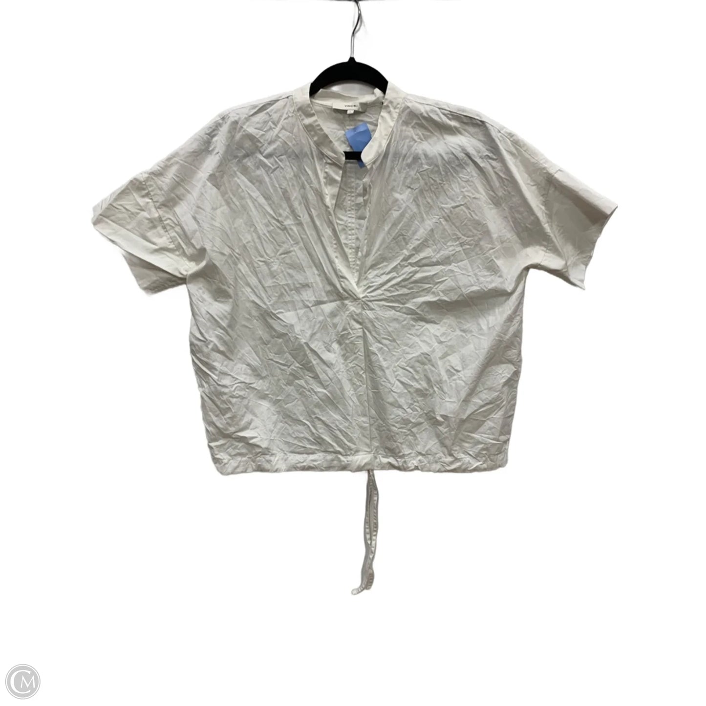 Blouse Short Sleeve By Vince In White, Size: 5