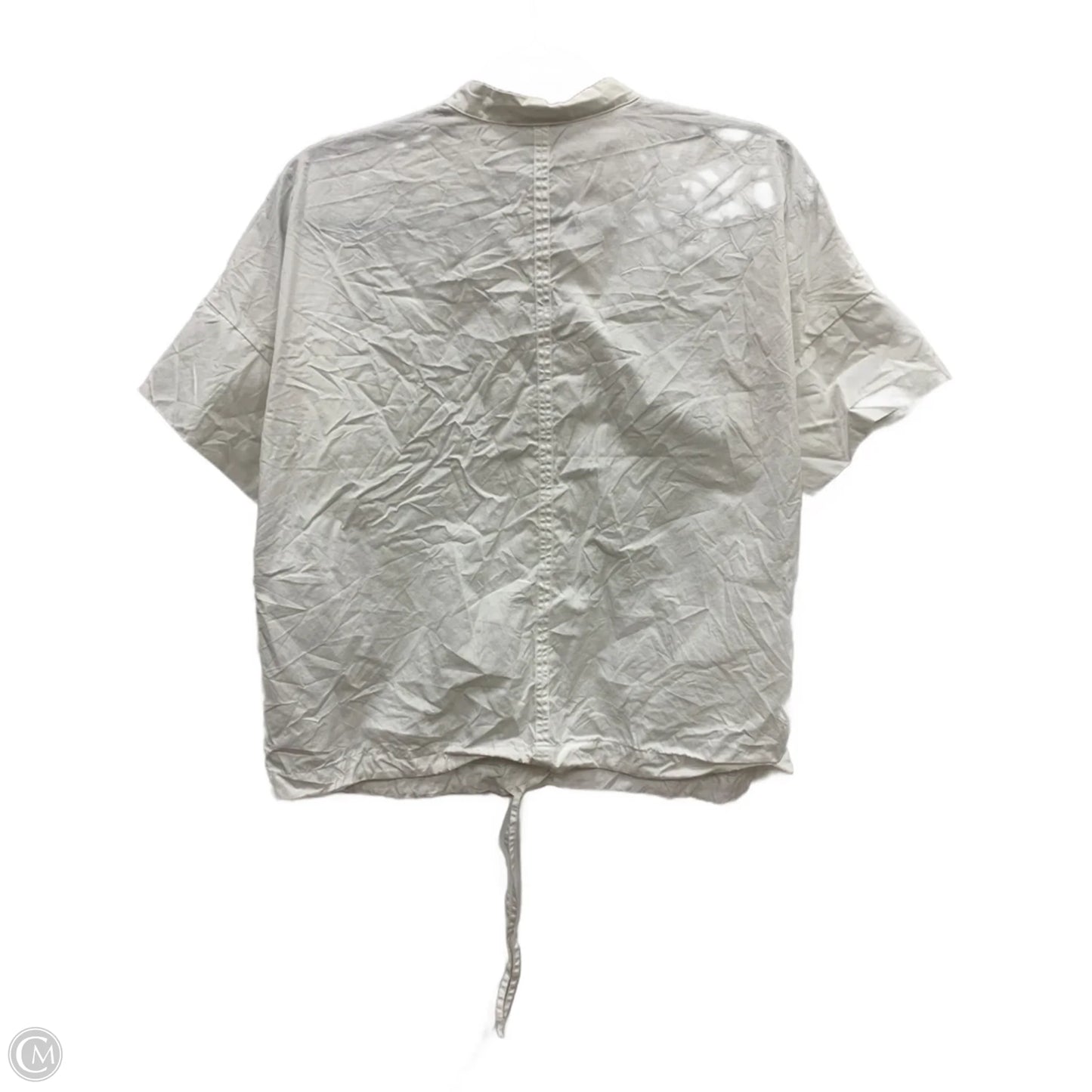 Blouse Short Sleeve By Vince In White, Size: 5